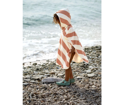 Poncho Mare Lassig Stripes Clay Sea Salt