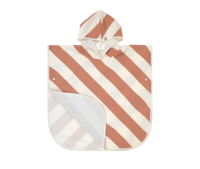 Poncho Mare Lassig Stripes Clay Sea Salt