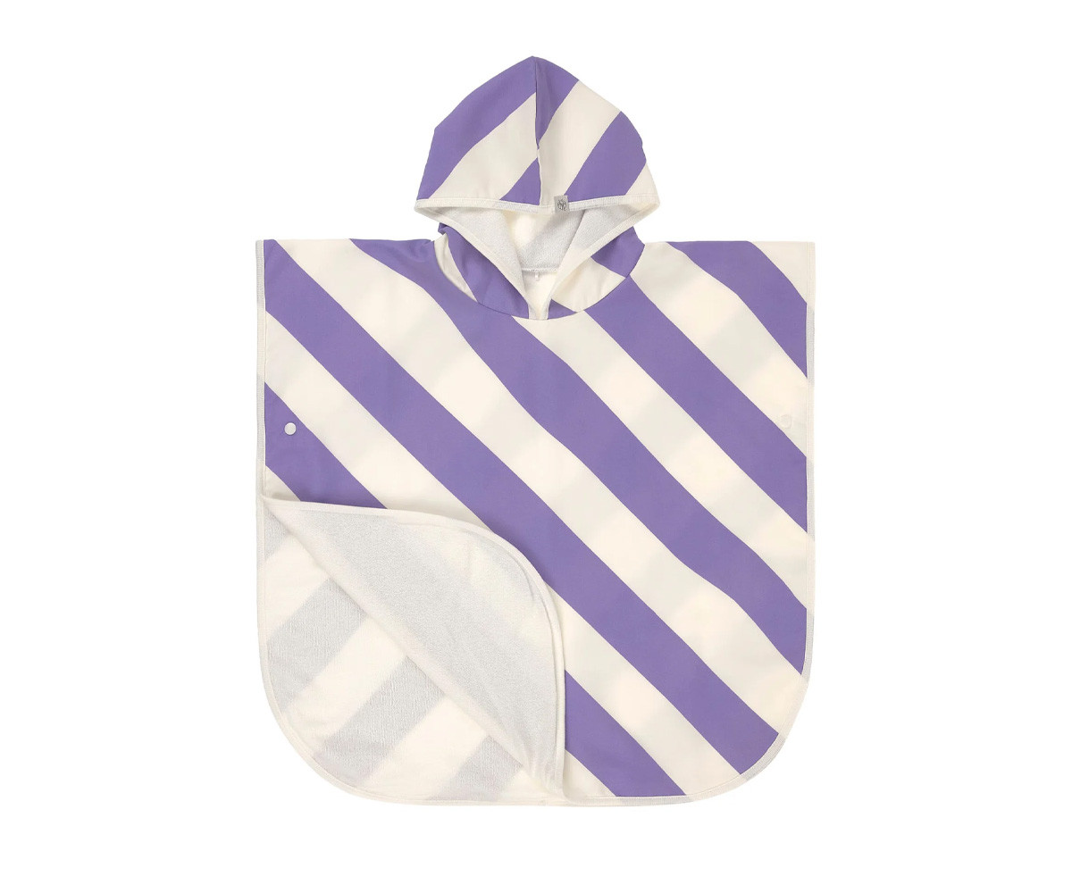 Poncho Mare Lassig Stripes Purple Sea Salt