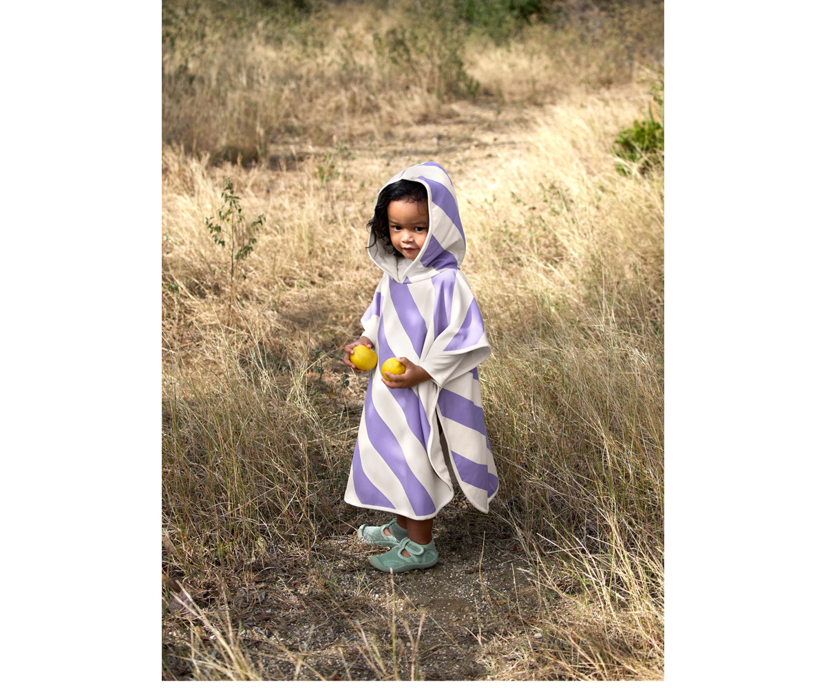 Poncho Mare Lassig Stripes Purple Sea Salt