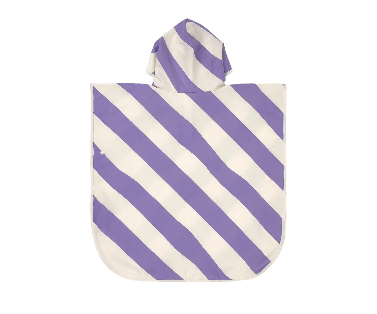 Poncho Mare Lassig Stripes Purple Sea Salt