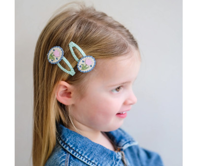 2 Clips de Pelo Scallop Framed Tulip