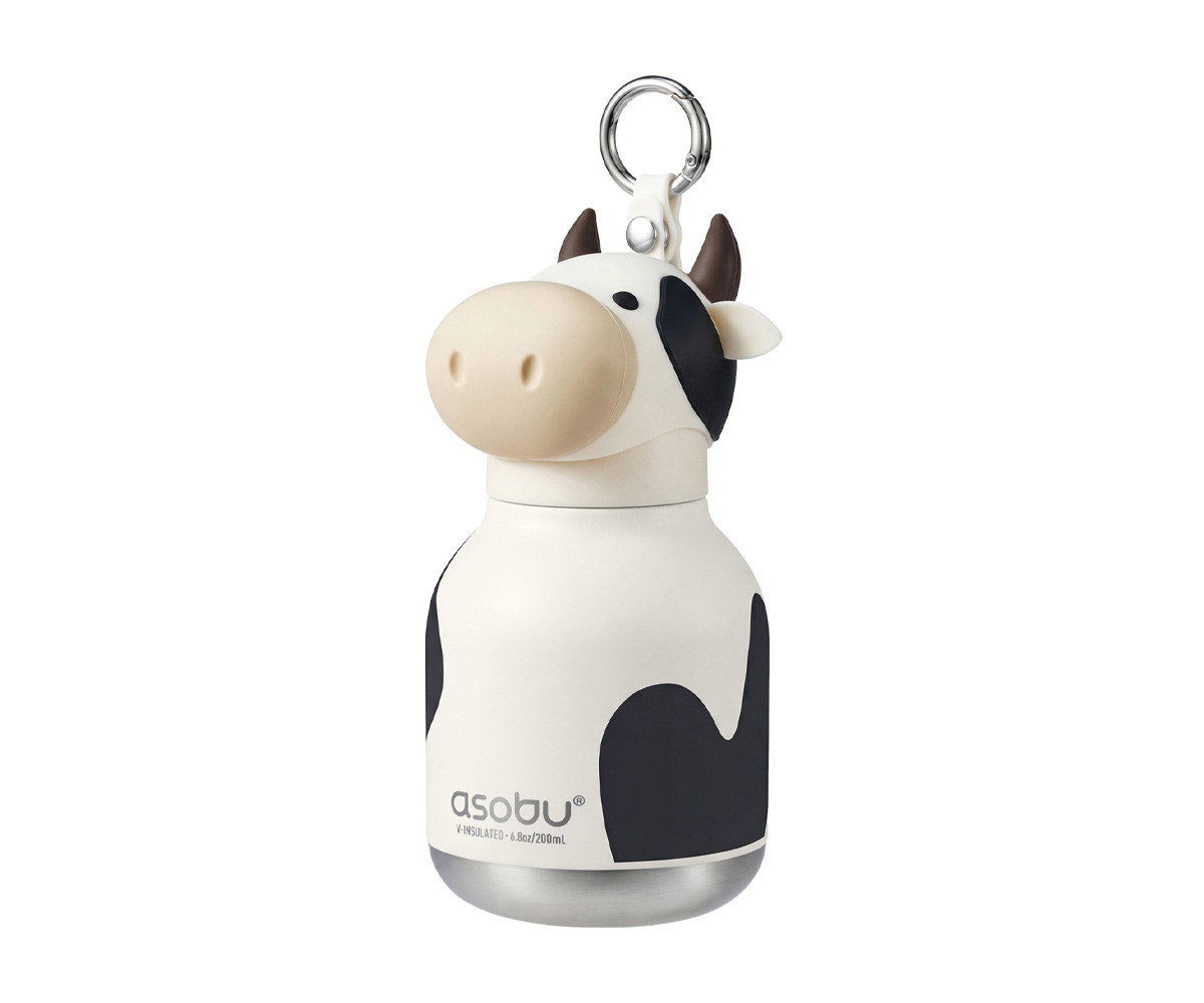 Borraccia Acciaio Mini-Bestie Mucca 200ml