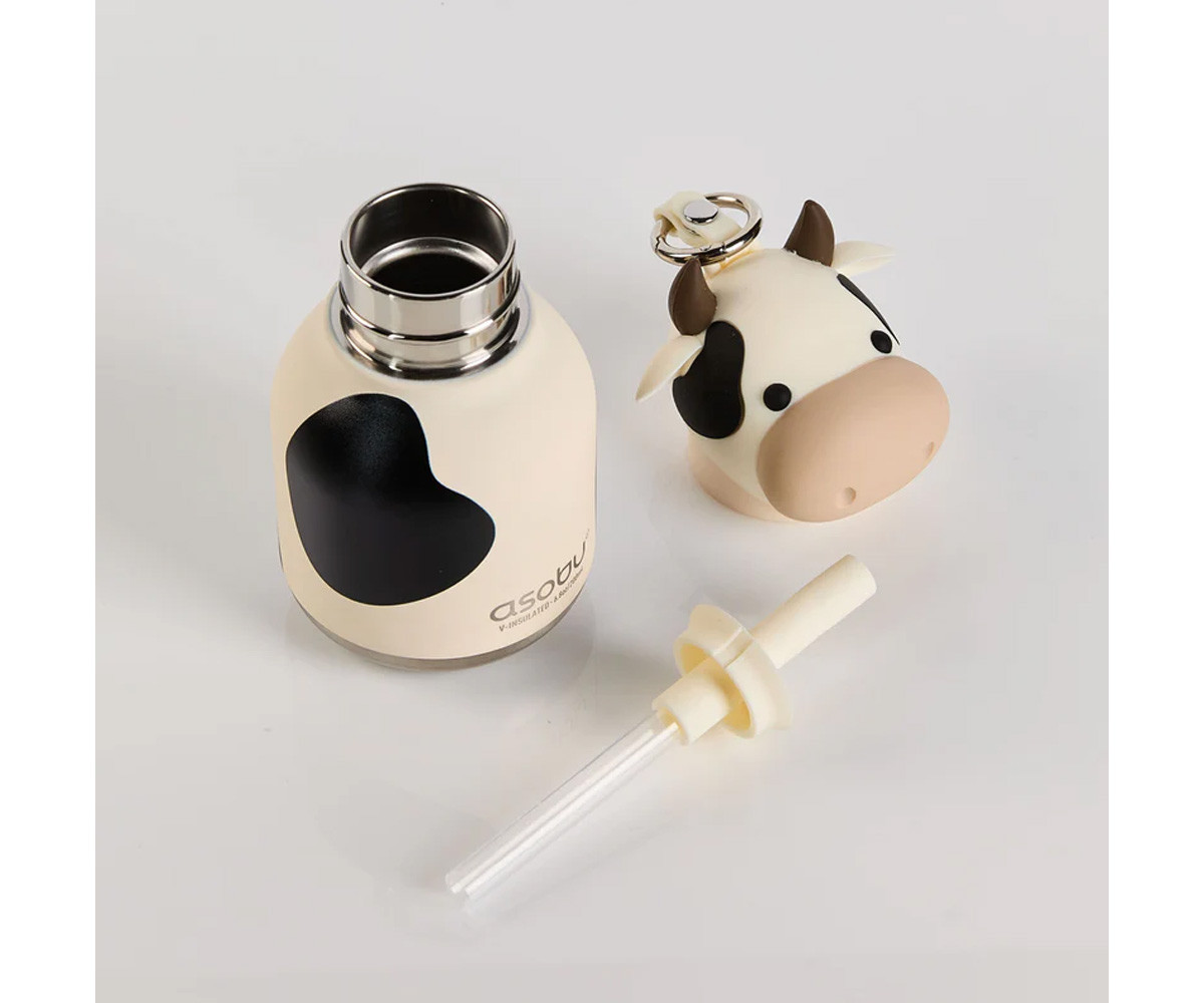 Borraccia Acciaio Mini-Bestie Mucca 200ml