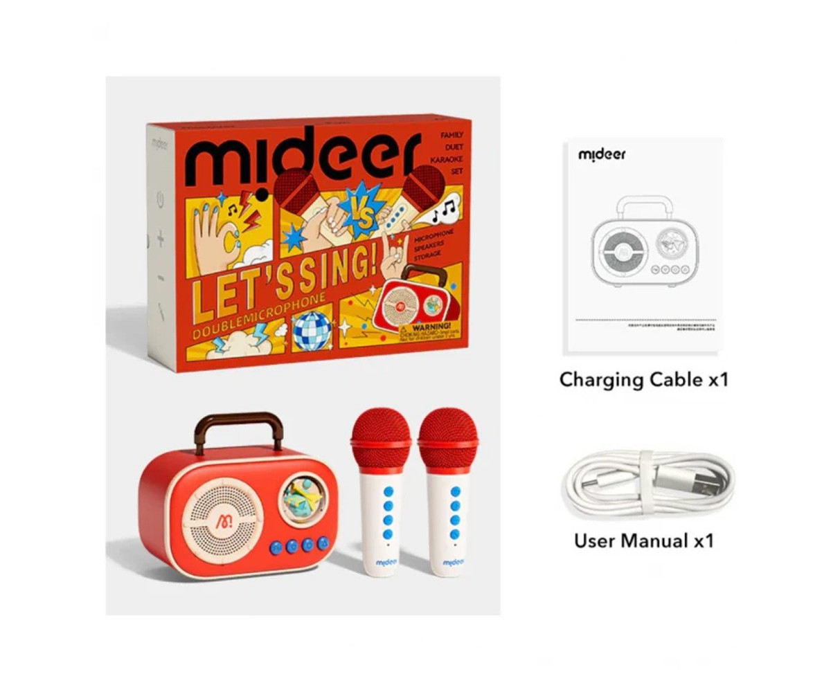 Karaoke con 2 Micrófonos Inalámbricos Bluetooth