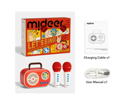 Karaoke con 2 Micrófonos Inalámbricos Bluetooth