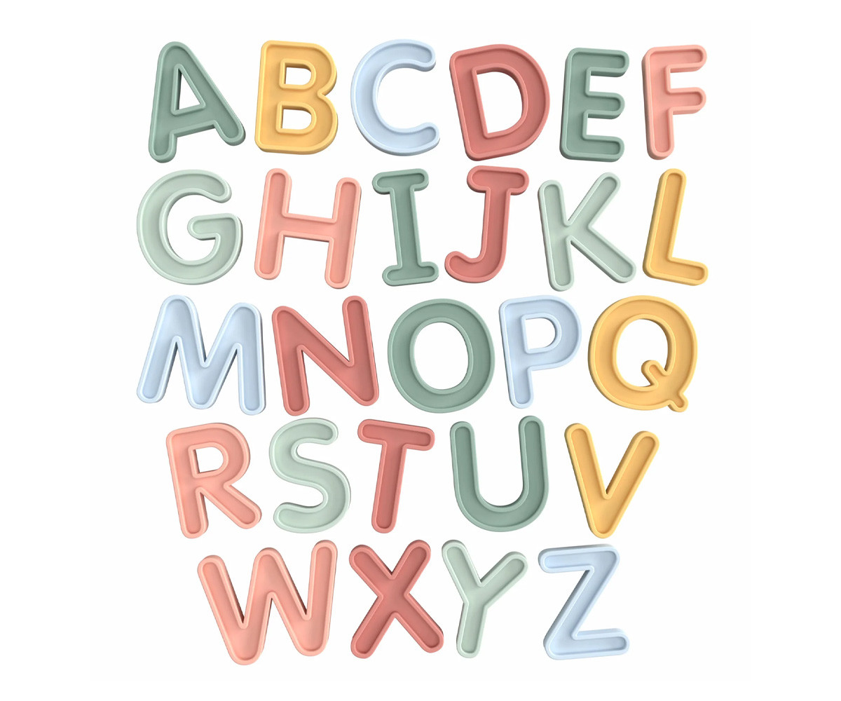 26 Letras Mayúsculas de Silicona