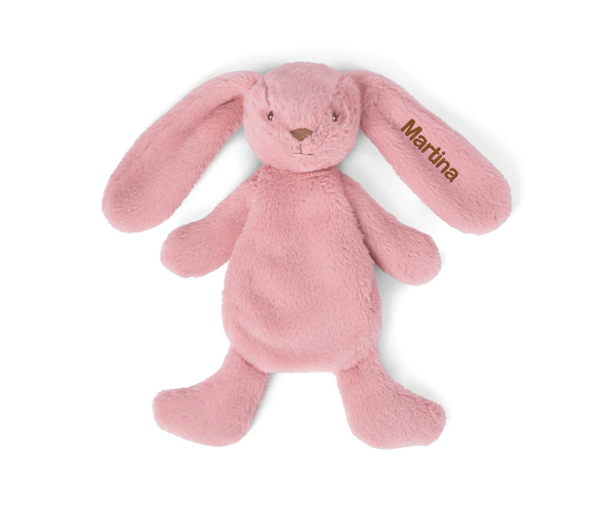 Conejito de Peluche Houston con Peso Rosa Personalizable
