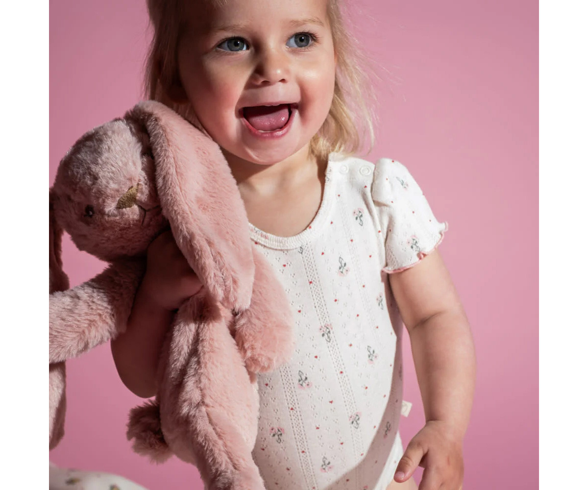 Conejito de Peluche Houston con Peso Rosa Personalizable