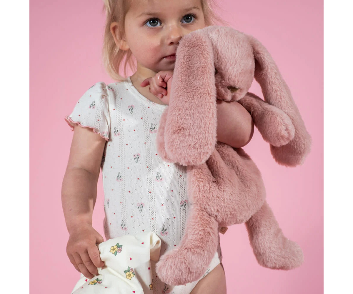Conejito de Peluche Houston con Peso Rosa Personalizable