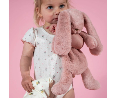 Conejito de Peluche Houston con Peso Rosa Personalizable