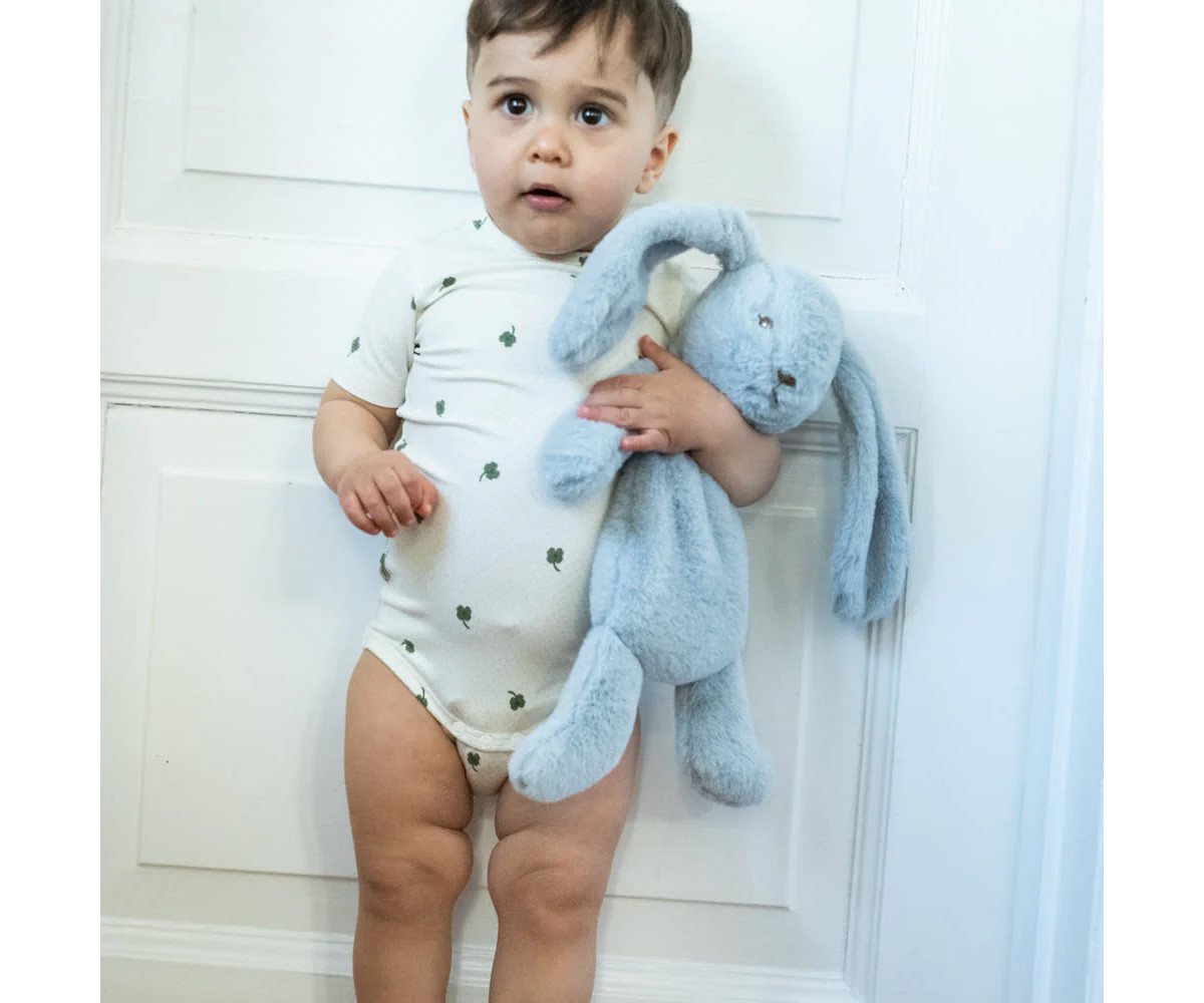 Conejito de Peluche Houston con Peso Azul Personalizable