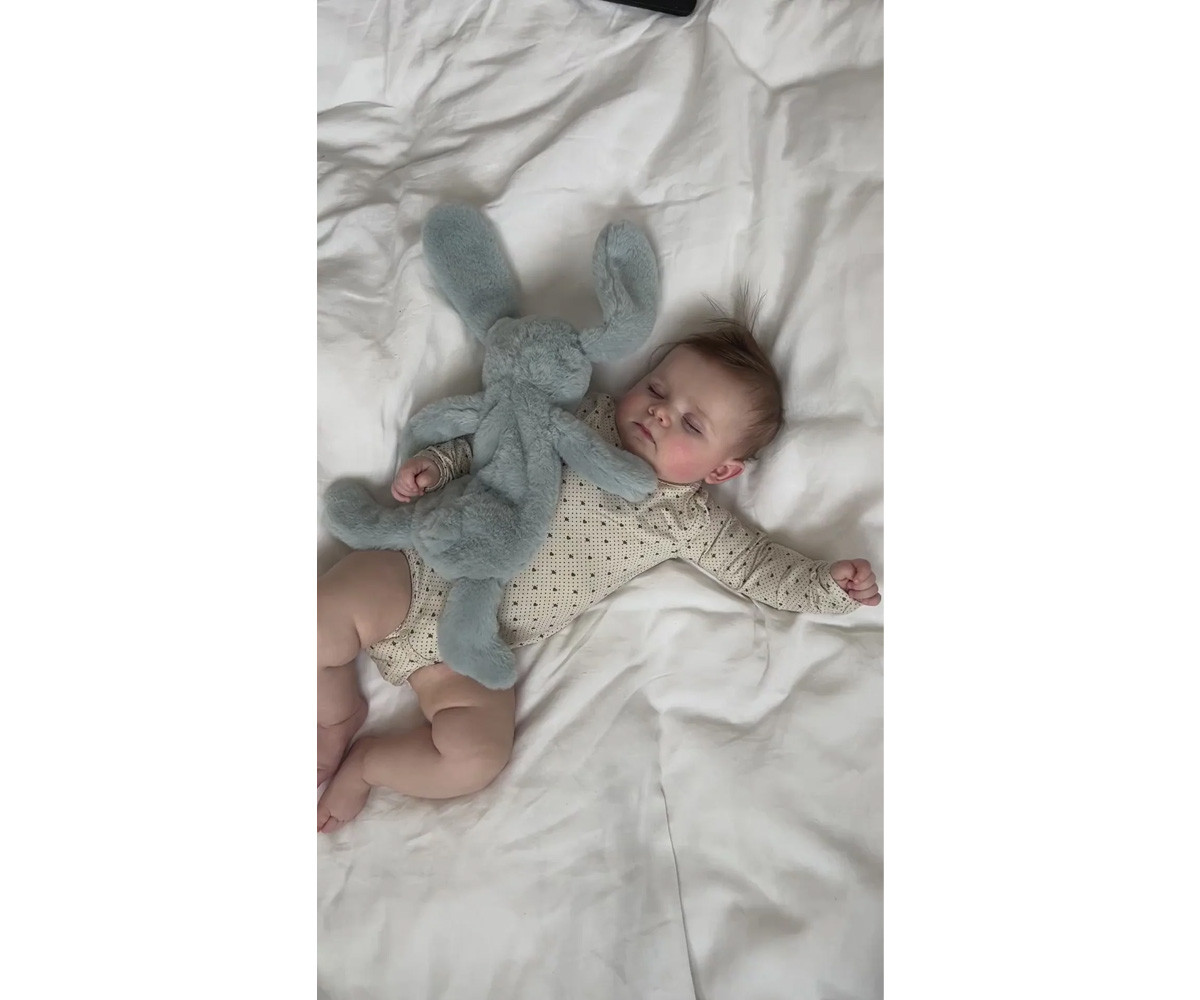 Conejito de Peluche Houston con Peso Azul Personalizable