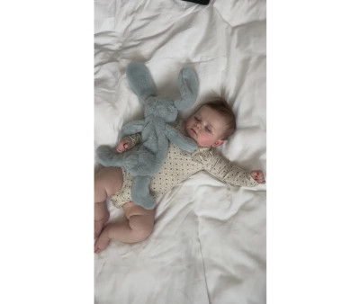 Conejito de Peluche Houston con Peso Azul Personalizable