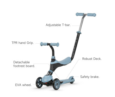 Monopattino Evolutivo SEMA 5 in 1 Blue