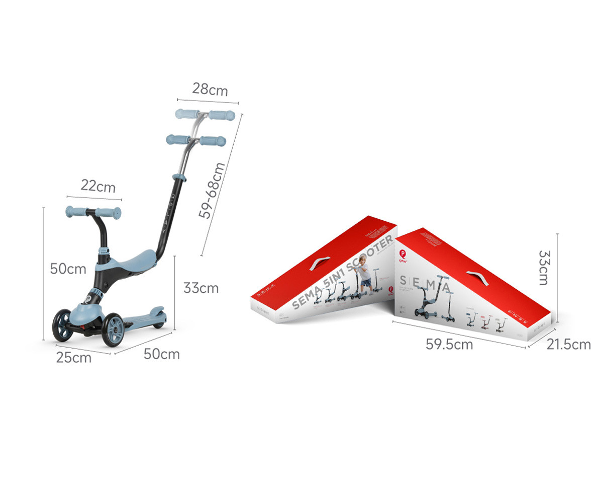 Monopattino Evolutivo SEMA 5 in 1 Blue