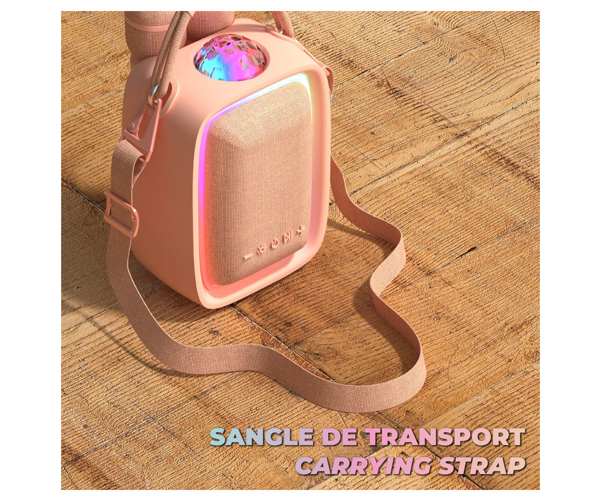 Altavoz Karaoke con Luces LED Singy Party Rose