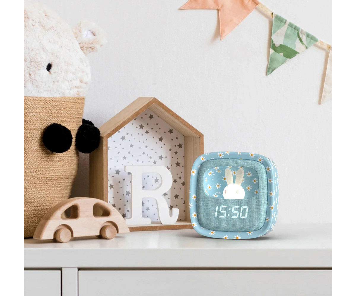 Sveglia & Luce Billy Clock Light Blue Flower