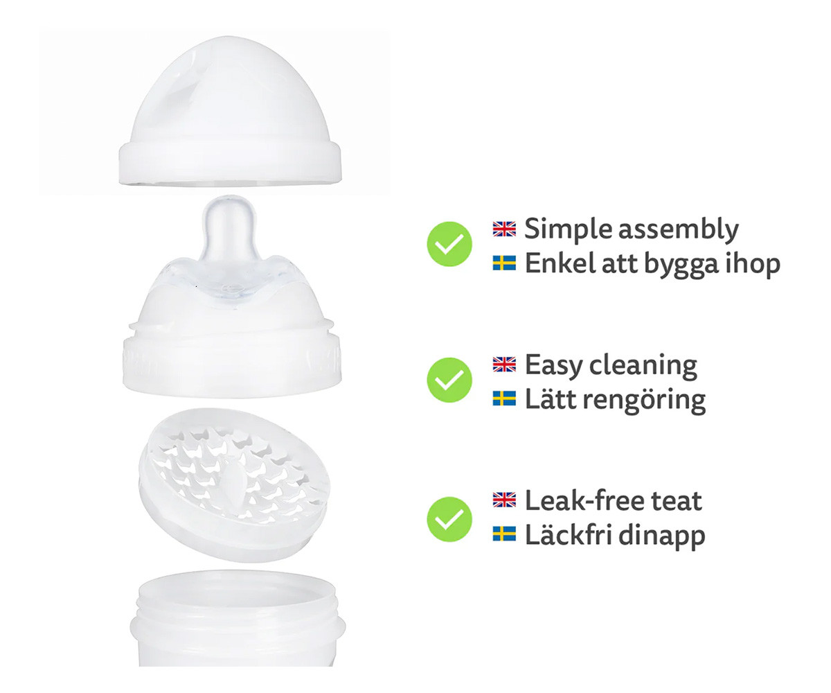 Biberón Anticólico Herobility White 140ml