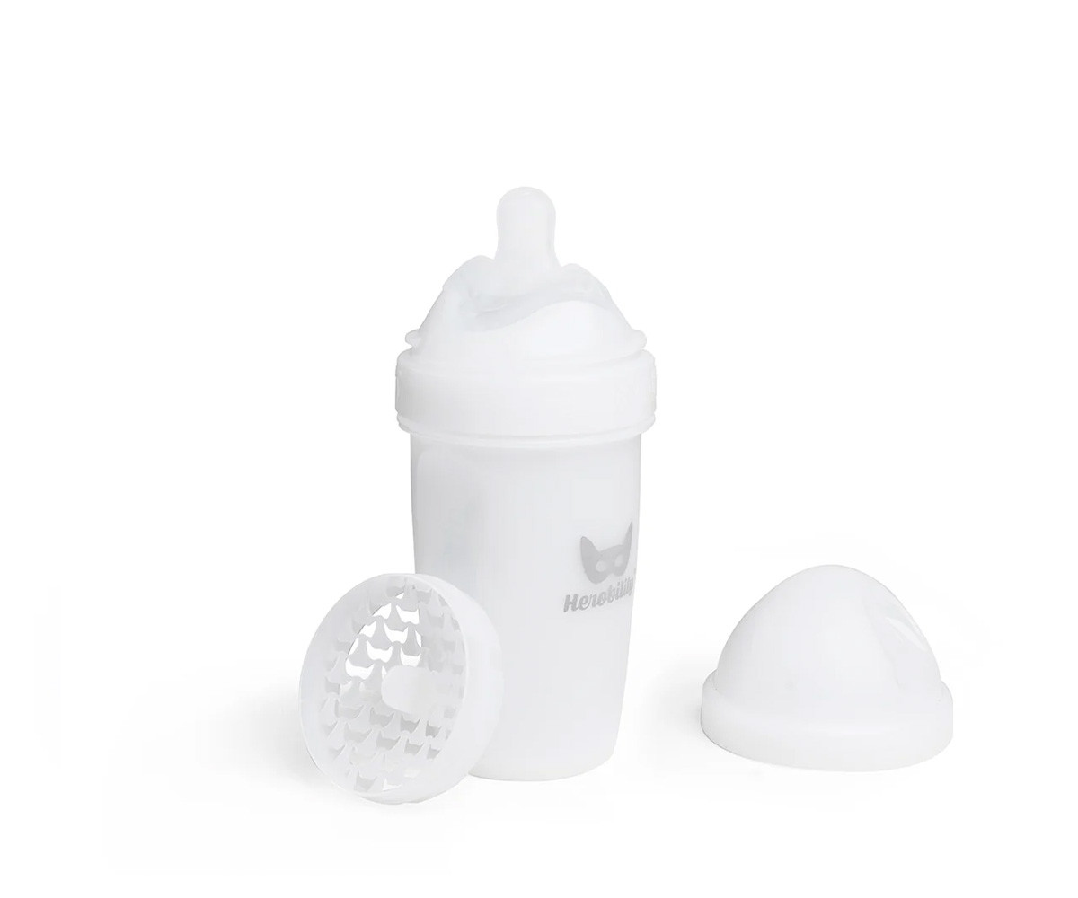 Biberón Anticólico Herobility White 240ml