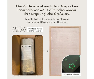 Tappeto per Bambini Glow in the Dark Stars 170x120cm