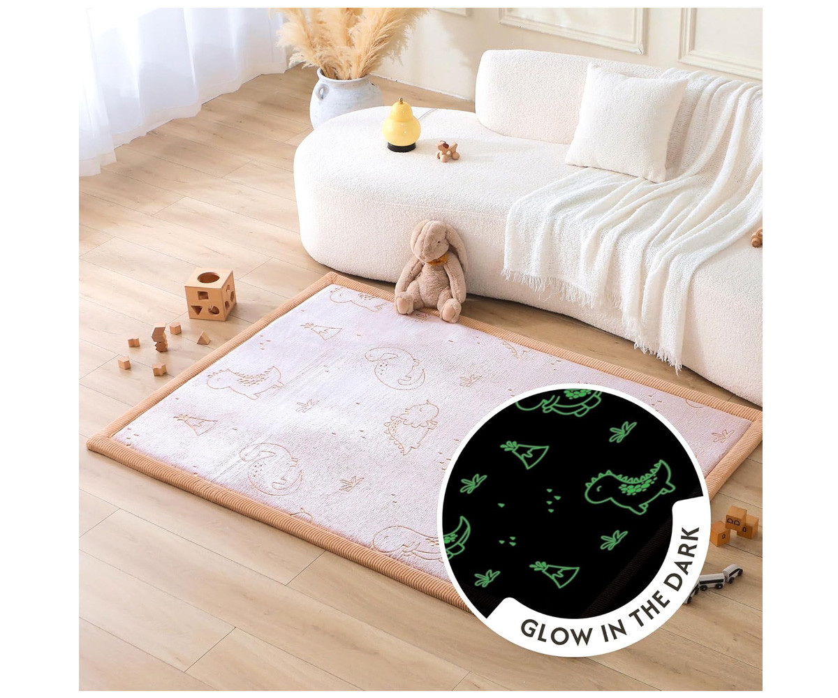Tappeto per Bambini Glow in the Dark Dino 170x120cm