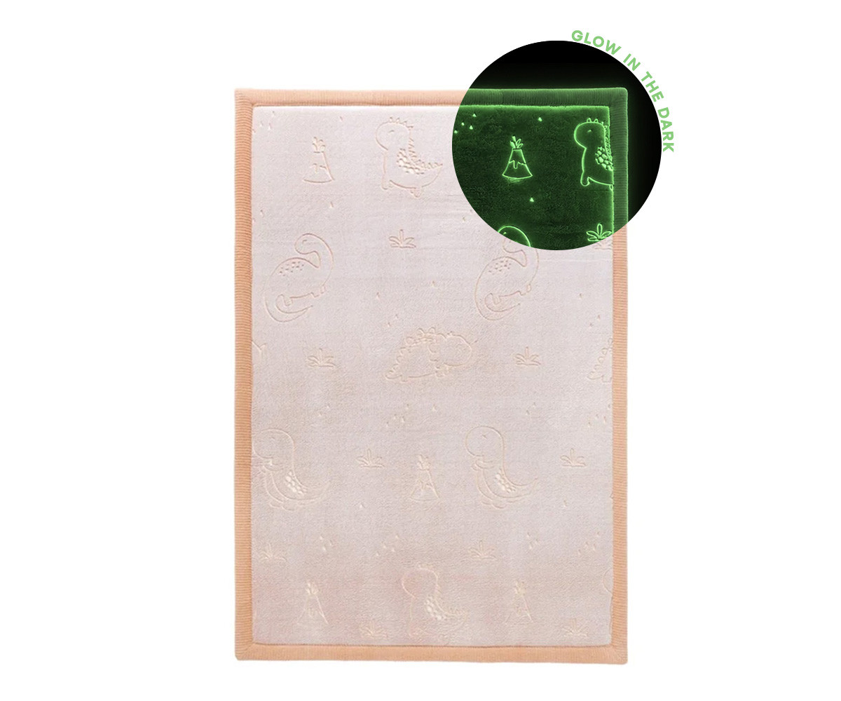 Tappeto per Bambini Glow in the Dark Dino 170x120cm