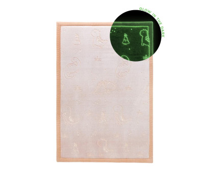 Tappeto per Bambini Glow in the Dark Dino 170x120cm