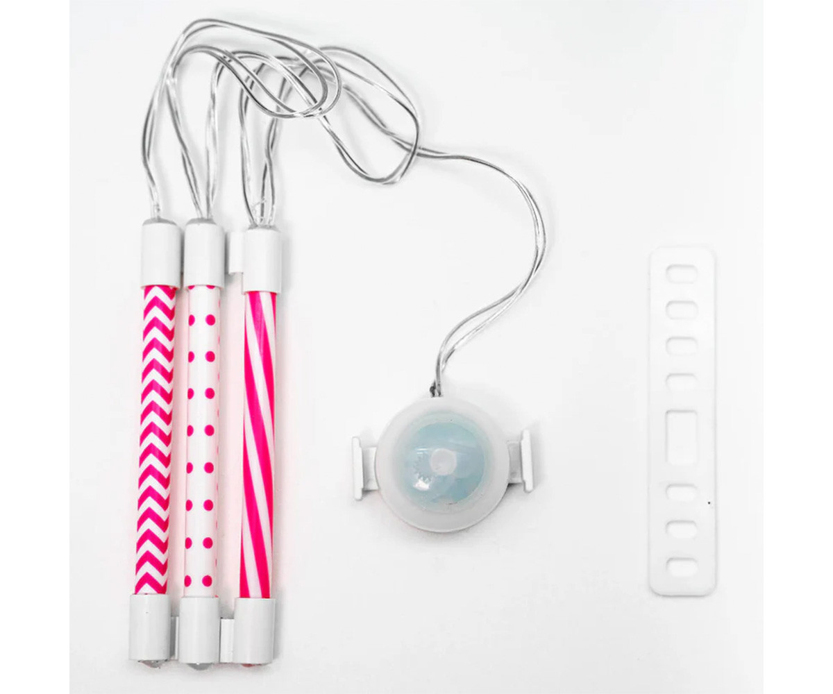 Tubi Luminosi a LED Rosa per Raggi Bicicletta