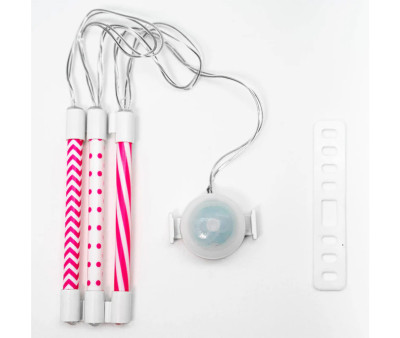 Tubi Luminosi a LED Rosa per Raggi Bicicletta