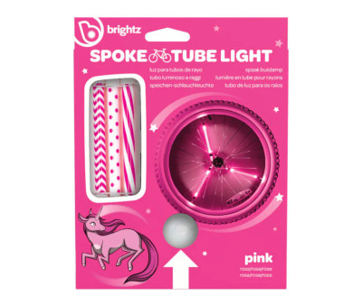 Tubi Luminosi a LED Rosa per Raggi Bicicletta