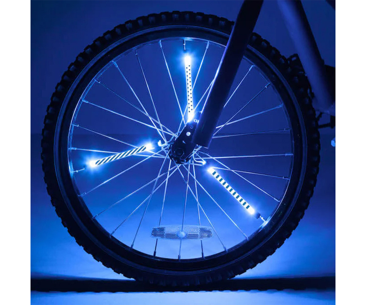 Tubi Luminosi a LED Azzurri per Raggi Bicicletta