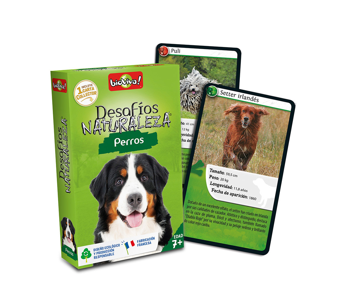 Juego de Cartas Desafíos de la Naturaleza Perros + Collector