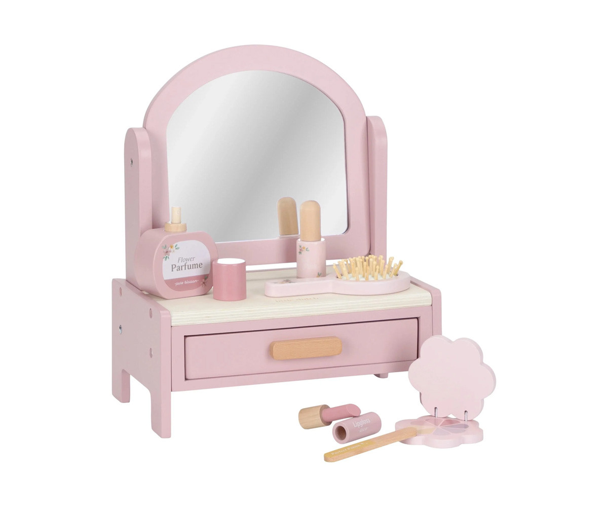 Tocador de Madera con Espejo y Accesorios
