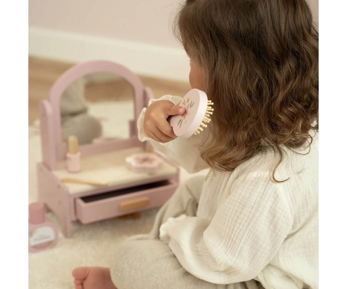 Tocador de Madera con Espejo y Accesorios