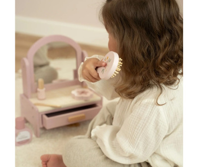 Tocador de Madera con Espejo y Accesorios