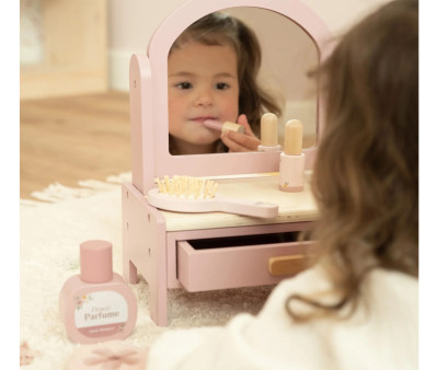 Tocador de Madera con Espejo y Accesorios