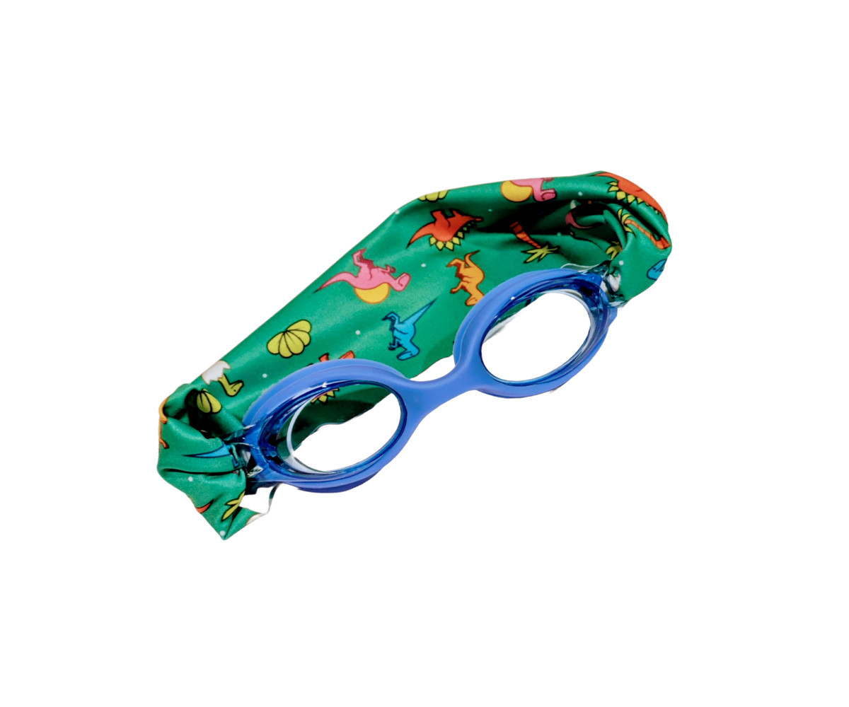 Occhiali Nuoto Bambini Blu con Turbante Dinos