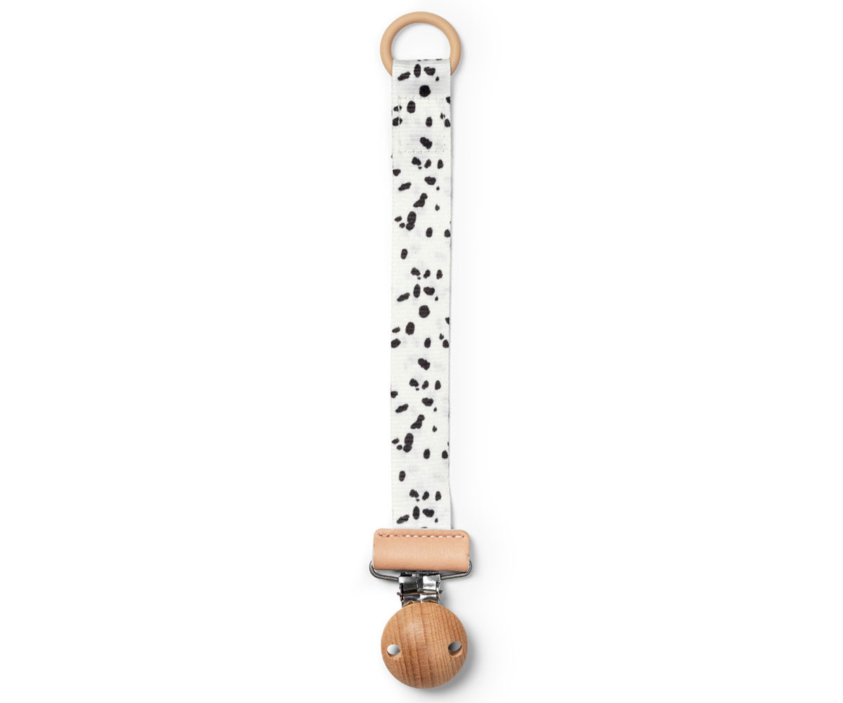 Clip per Ciuccio Legno Dalmatian Dots