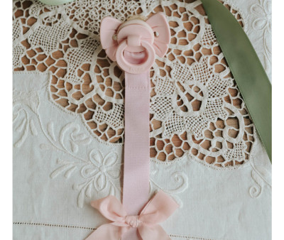 Chupete Binky Bow Misty Pink +3meses