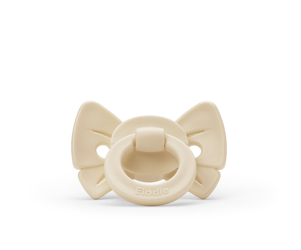 Succhietto Silicone Binky Bow Oat White +3mesi