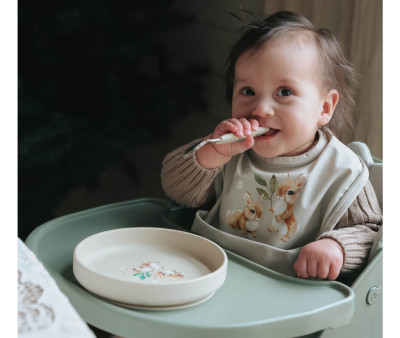 Set de Plato y Cubiertos de Silicona Bunny Darling