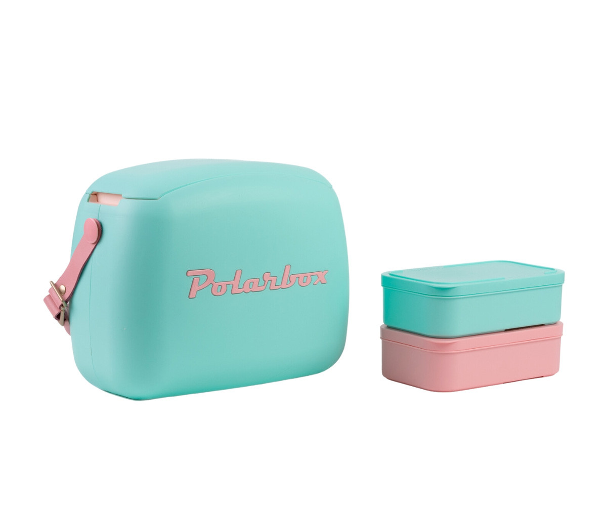 Frigobox CoolerBag con 2 Contenitori Verde Acqua 6L