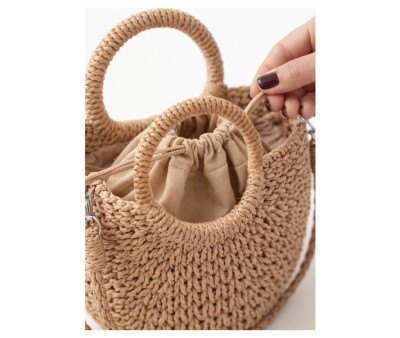 Cesta Mimbre con Lazos Petite Petals