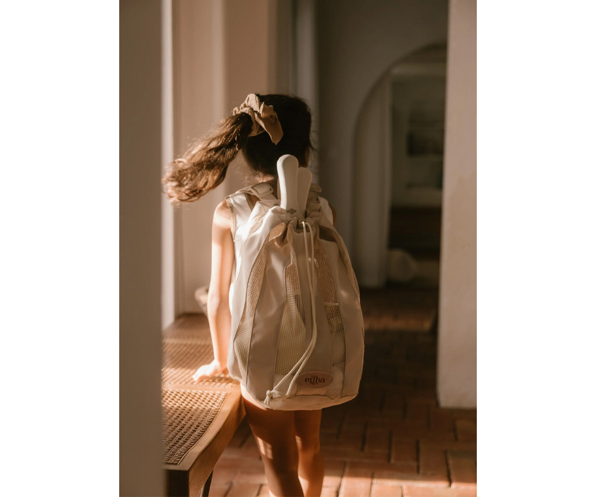 Mochila de Playa con Red Vainilla