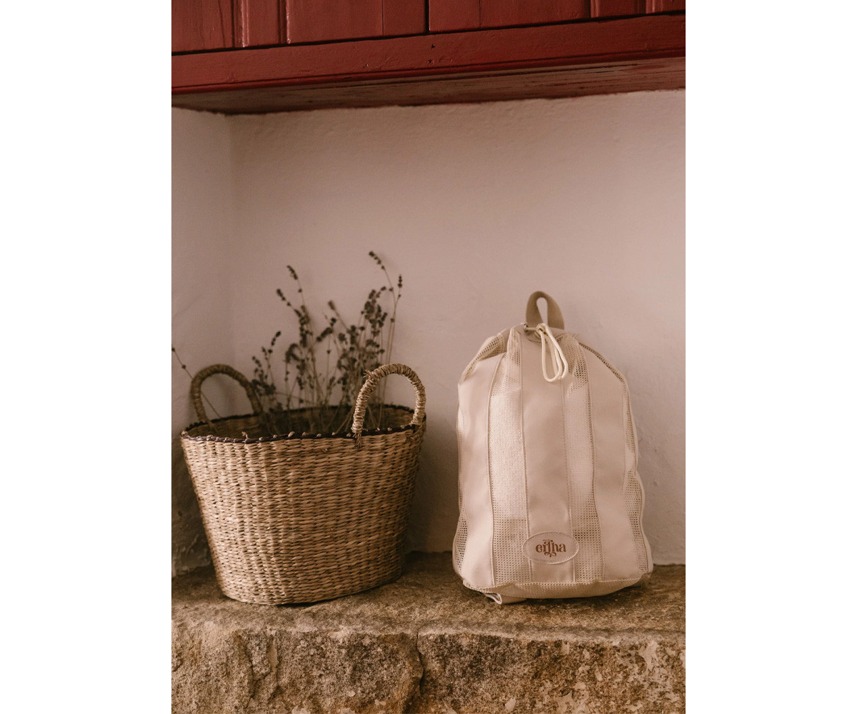 Mochila de Playa con Red Vainilla