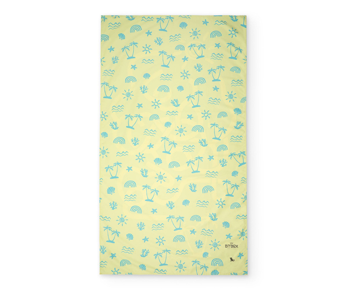 Telo Spiaggia Large Microfibra Neon Palms