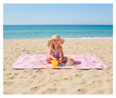 Telo Spiaggia Large Microfibra Flamingos