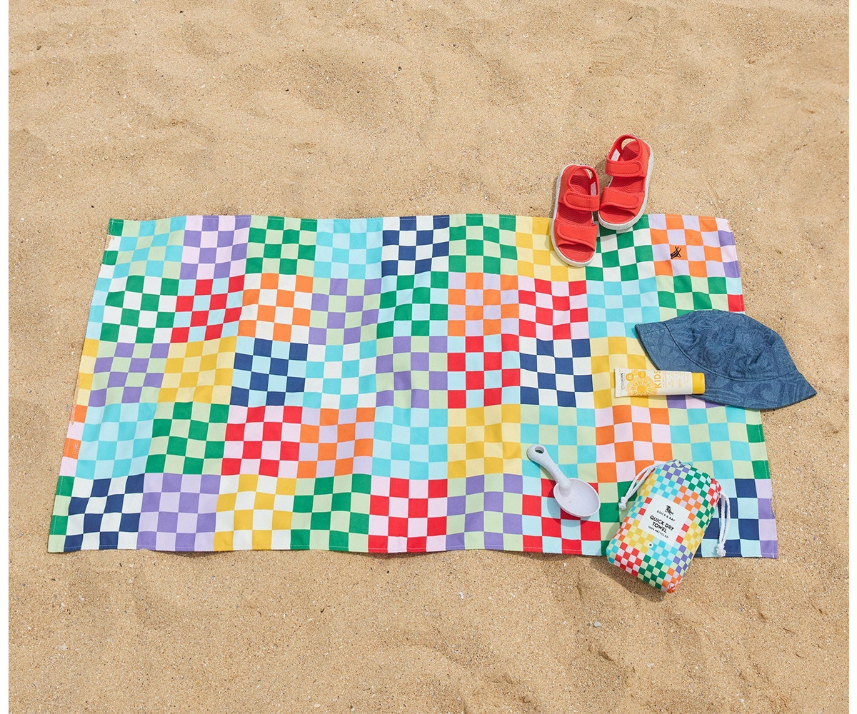 Toalla Playa Large Microfibra Check Me Out Personalizable