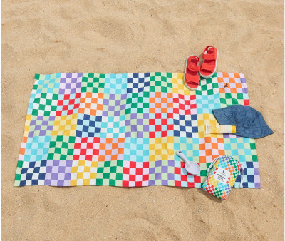 Toalla Playa Large Microfibra Check Me Out Personalizable